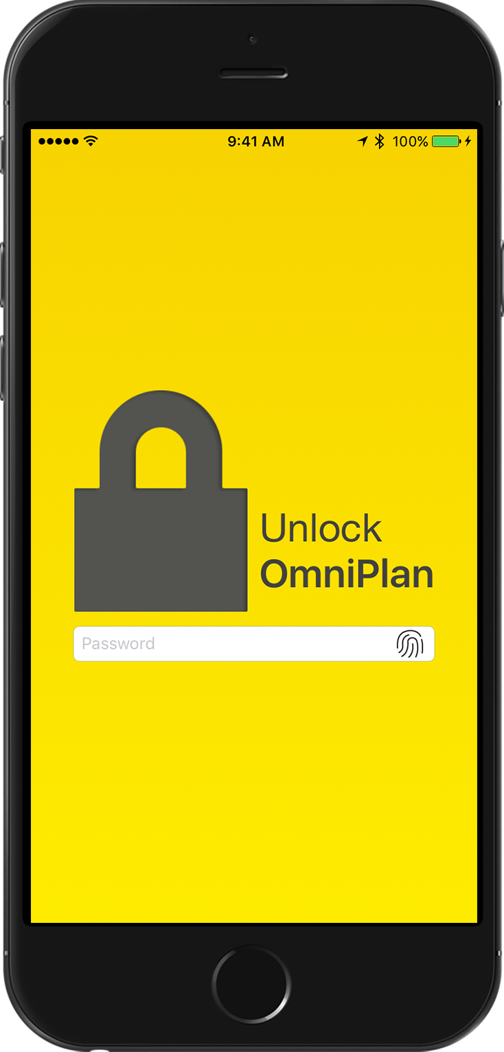 Use App Lock in OmniPlan for iOS to add a layer of protection to your projects