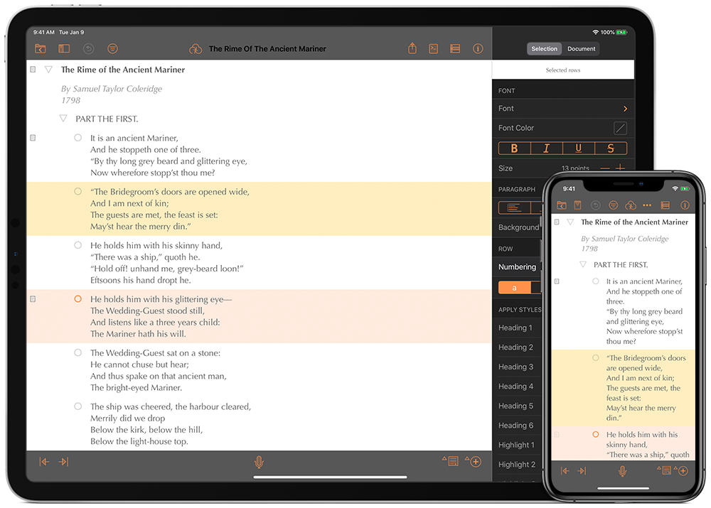 omnioutliner pro styles