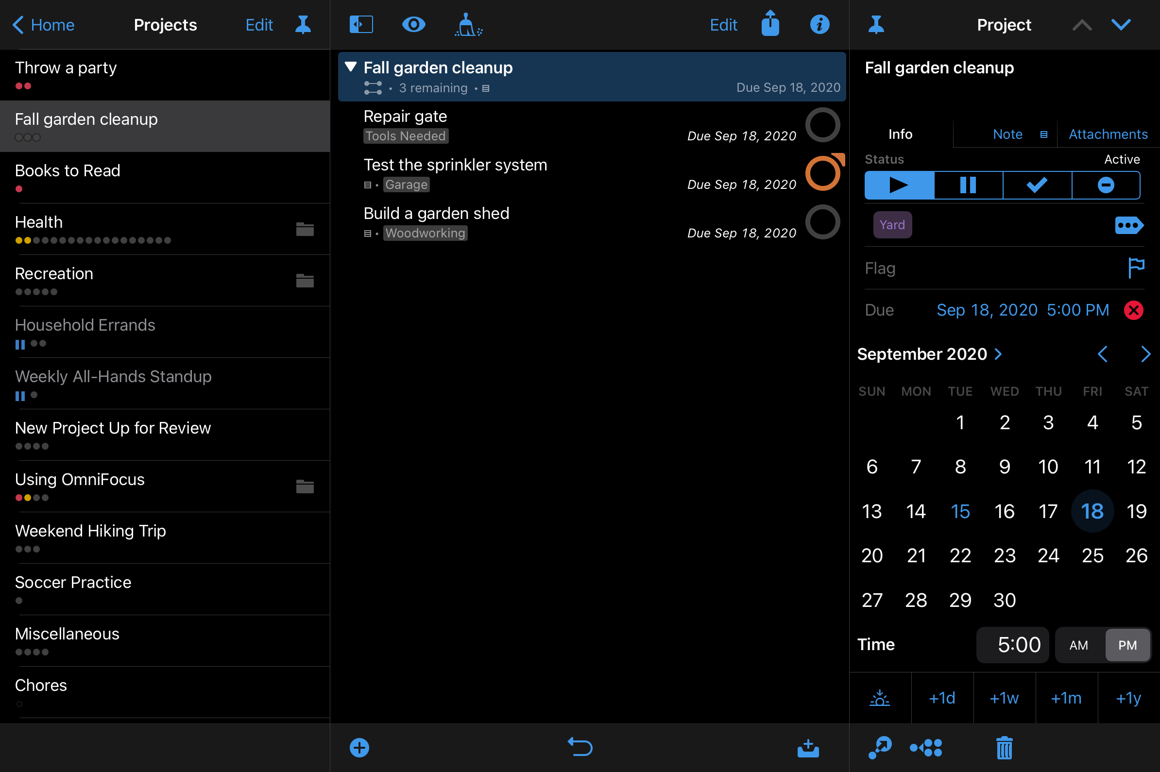 OmniFocus on iPadOS 14