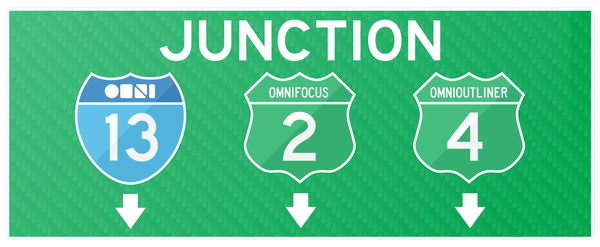 Junction: Omni 13, OmniFocus 2, OmniOutliner 4