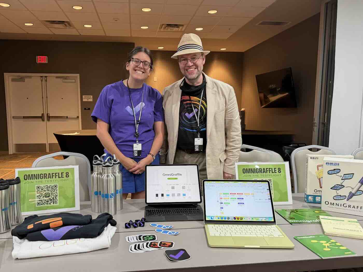 Ainsley and Ken at the WWDC26 Community Kit Indie Fair)