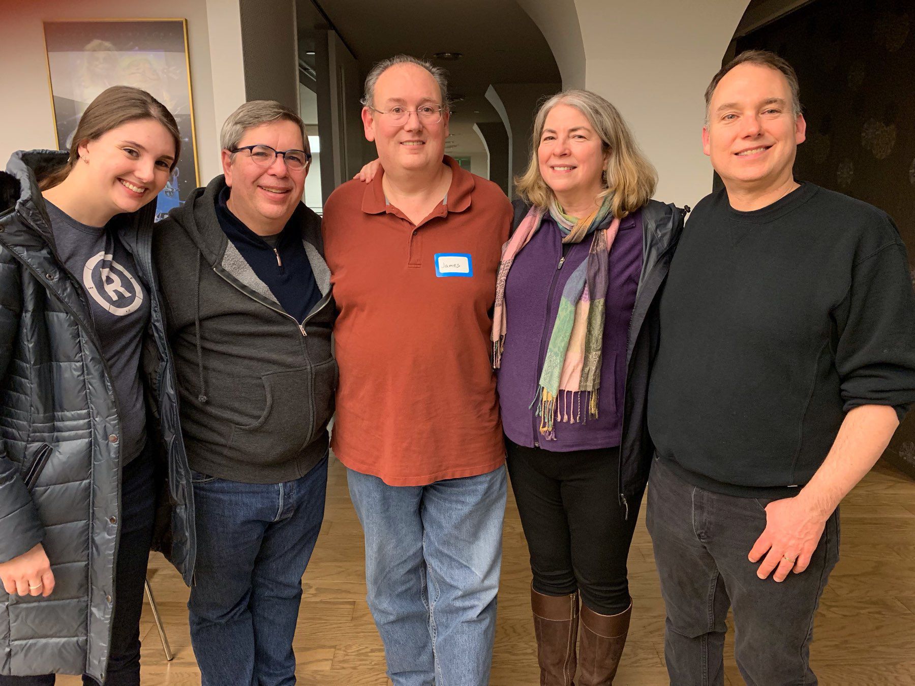 Photo with Rose Orchard, David Sparks, James Dempsey, Jean MacDonald, and Brent Simmons