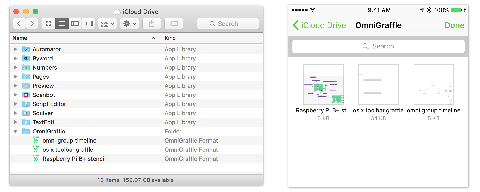 Document Provider extension support in OmniGraffle 2.2 for iOS