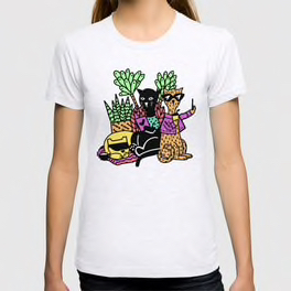 T-shirt with three cool cats who use OmniFocus