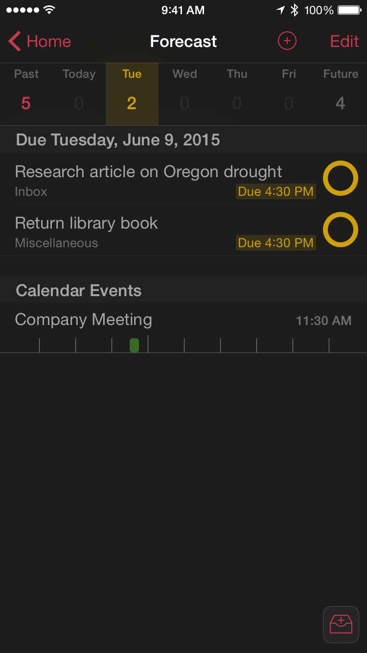 Dark Palette in OmniFocus v2.6