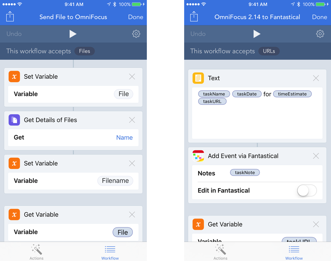 Sample workflows in Workflow